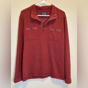 Lucky Brand Men's Henley Pullover Long Sleeve Sweater Sweatshirt Size L